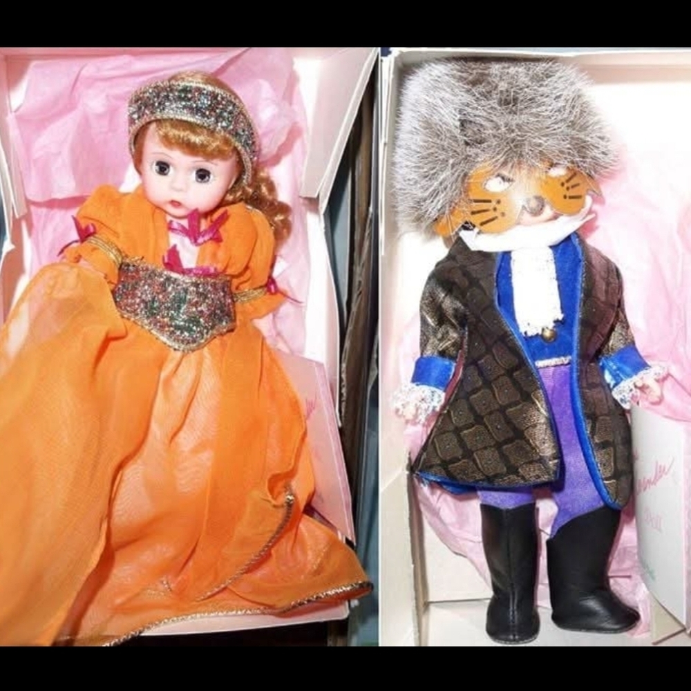 Madame Alexander Vintage Beauty & Beast 8" vinyl Collectible dolls MIB Set